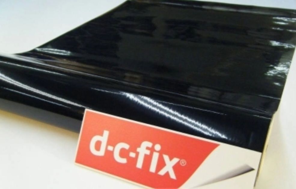 Самоклеющаяся декоративная плёнка D-C-Fix 45смх1м чёрная глянцевая - фото фото фото 2