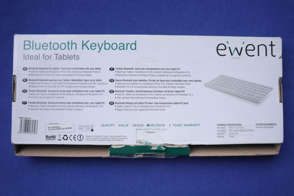 Мини клавиатура Bluetooth EWENT EW3142 - фото фото фото 5