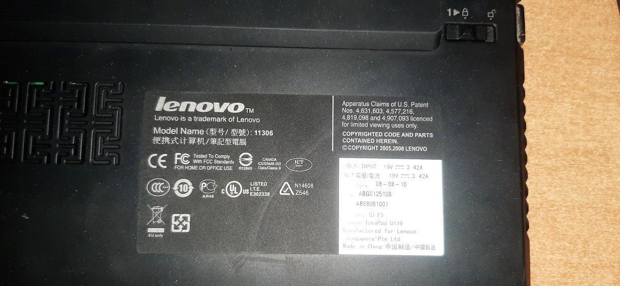 Ноутбук Lenovo IdeaPad U110 № 21180354 - фото фото фото 5