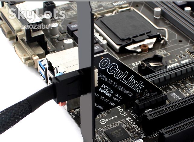 Адаптер плата розширення PCIe x1 - OCuLink SFF-8612 - фото фото фото 1
