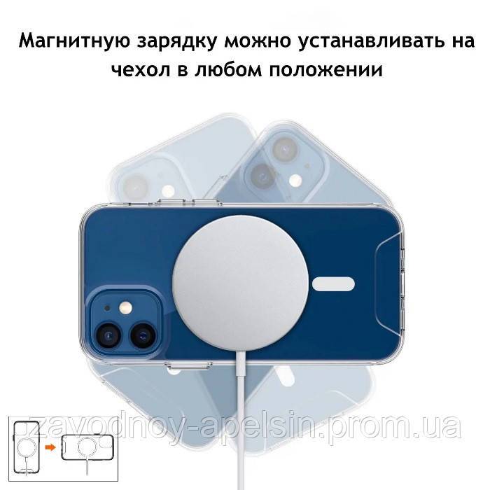 IPhone 11 pro max прозрачный чехол магнит MagSafe - фото фото фото 3