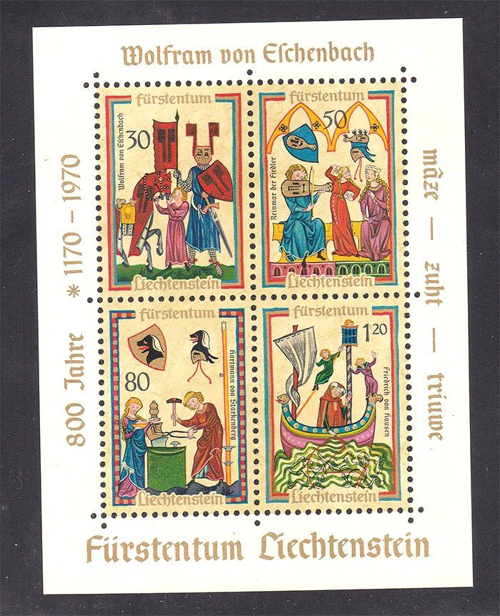 ZM Лихтенштейн  1970 г  MNH - блок - фото фото фото 0