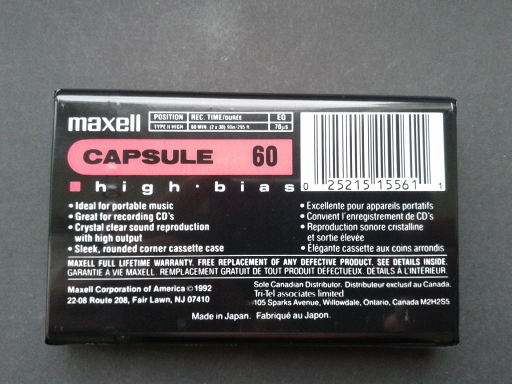 Аудиокассета Maxell Capsule 60 - фото фото фото 1