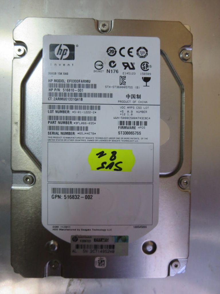 Жесткий диск 3.5 HDD SAS  HP EF0300FARMU  300 Gb №8 - фото фото фото 0
