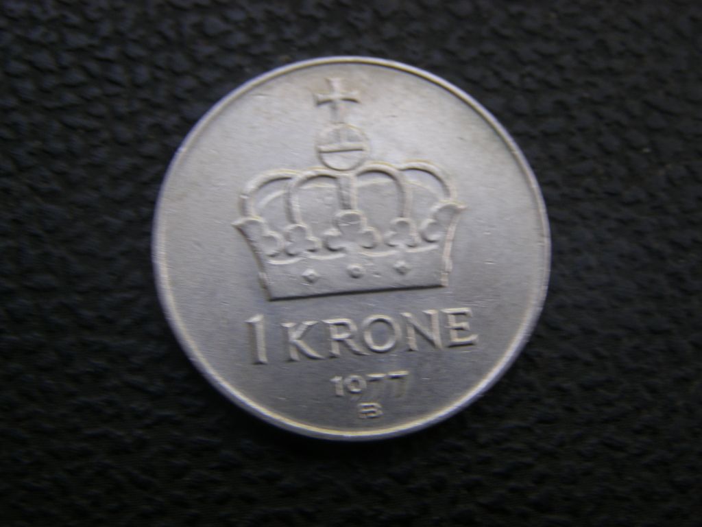 1 крона  Норвегия 1977 г - фото фото фото 0