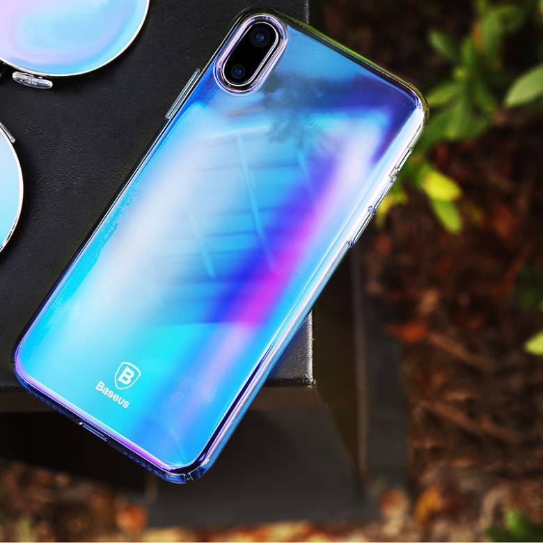 Чехол Baseus для iPhone X/Xs Glaze blue (WIAPIPHX-GC03) - фото фото фото 2