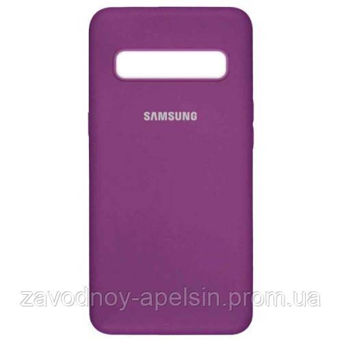 Samsung G975 S10 Plus Чехол микрофибра Silicone Cover (сиреневый) - фото фото фото 0