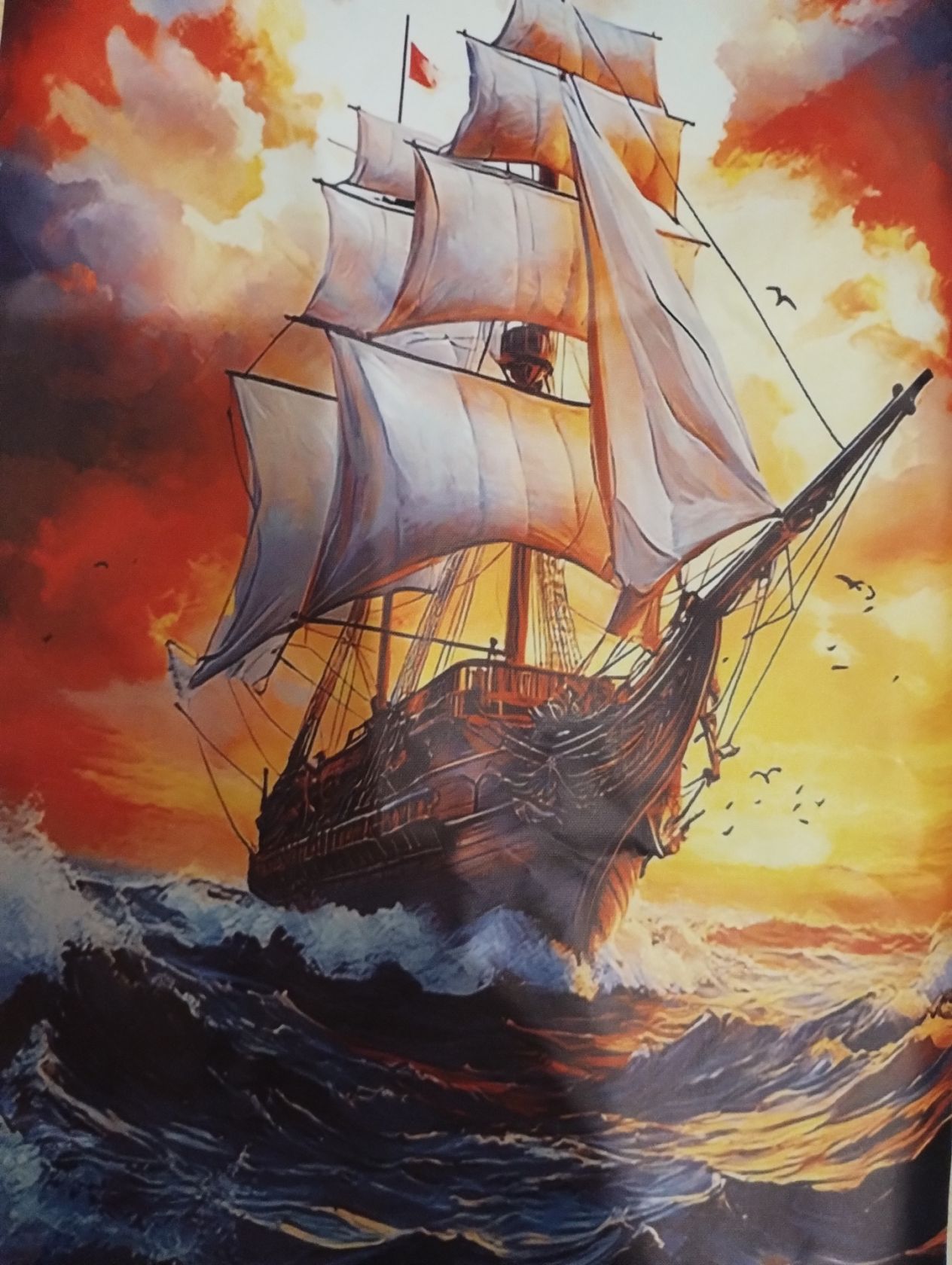 Принт на холсте пиратский парусник - фото фото фото 0