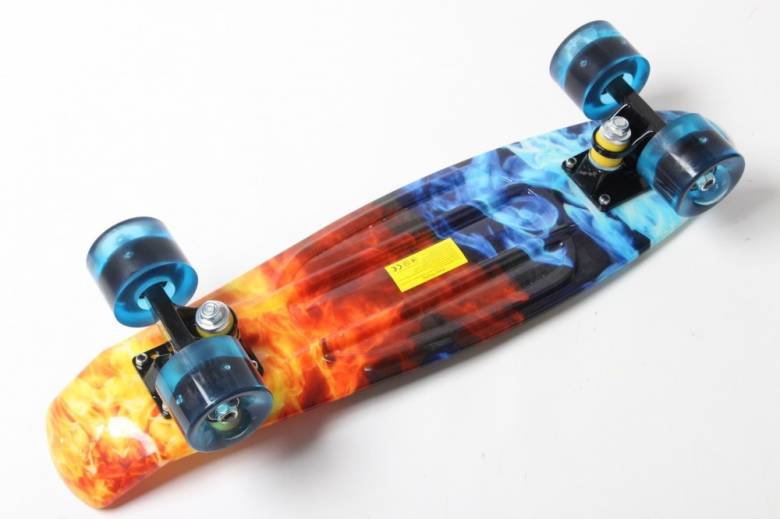Пенни борд Penny Style 22 светящиеся Fire Blue - фото фото фото 2