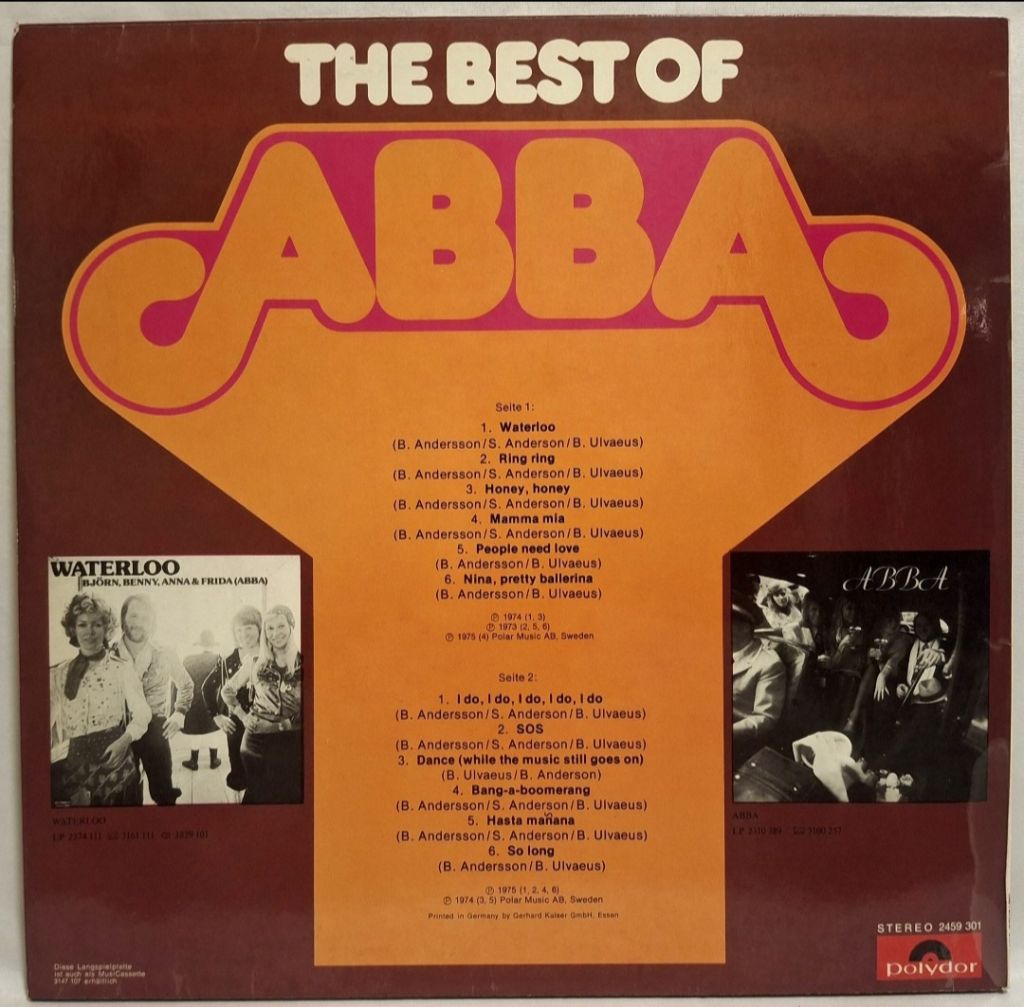 ABBA - The Best Of ABBA - 1973-75.  (LP). 12. Vinyl. Пластинка. Germany. - фото фото фото 1