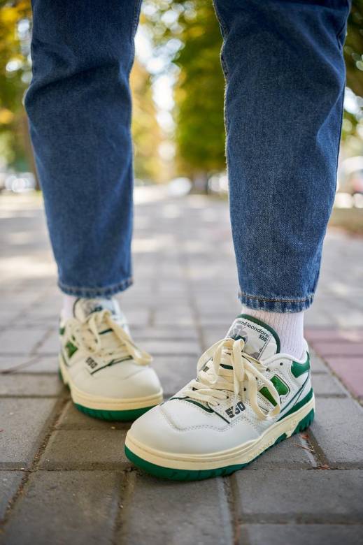 New Balance 550 Green Leather Leon Dore 36 - фото фото фото 7