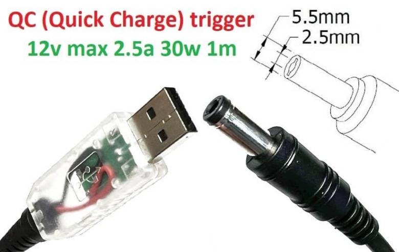 Переходник для роутера 12v (2.5a, 30w) 5.5x2.5mm (A class) 1 день гар. - фото фото фото 0