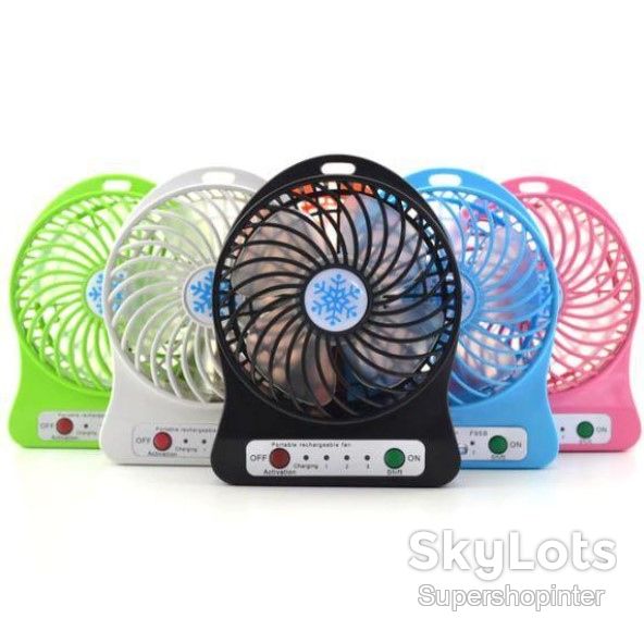 Портативный USB мини-вентилятор с аккумулятором Portable Mini Fan  (настольный) - фото фото фото 2