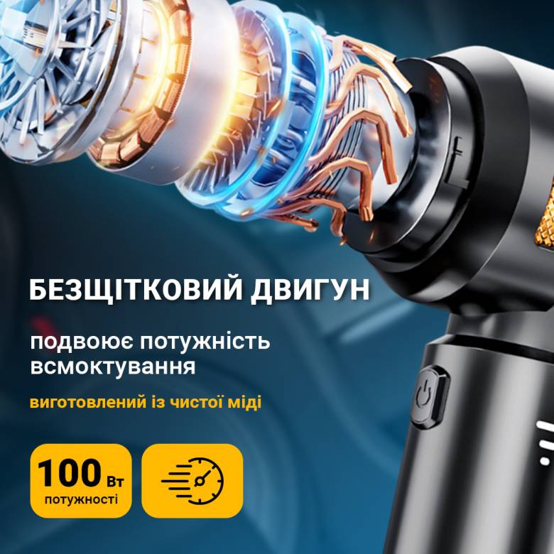 Беспроводной аккумуляторный автомобильный пылесос SUITU ST-6659 Plus, мощность 16000 Pa, черный - фото фото фото 2