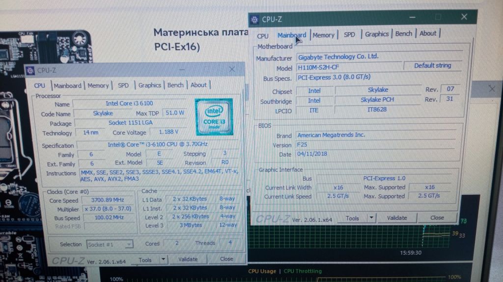 Процесор Intel Core i3-6100 3.70GHz/3MB/8GT/s                               (SR2HG) s1151, tray - фото фото фото 2
