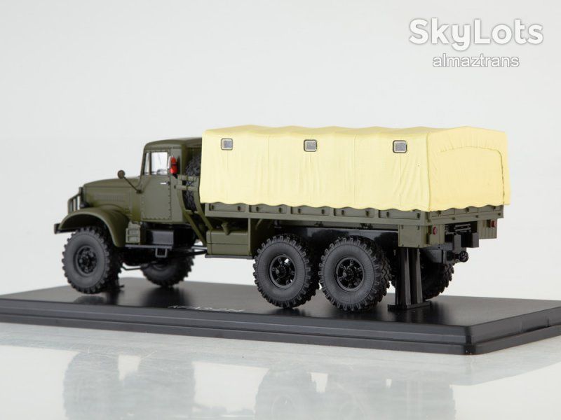 КрАЗ-214 бортовой с тентом, хаки   (1957)  - SSM   (Start Scale Models) - фото фото фото 4