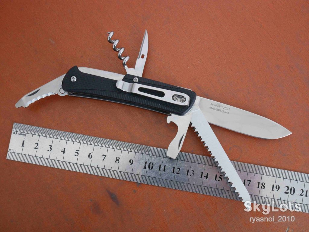 Sanrenmu WA732-A1, Sandvik 12C27, G10, Мультитул, Мультифункціональний ніж, EDC - фото фото фото 1