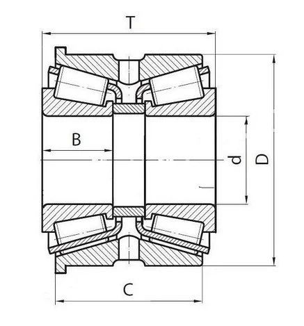 Подшипник 2- 697920 Л1     (bearing 160098X/160152XH) роликовый конический радиально-упорный ГПЗ-15 ГОСТ 520-89  * - фото фото фото 1