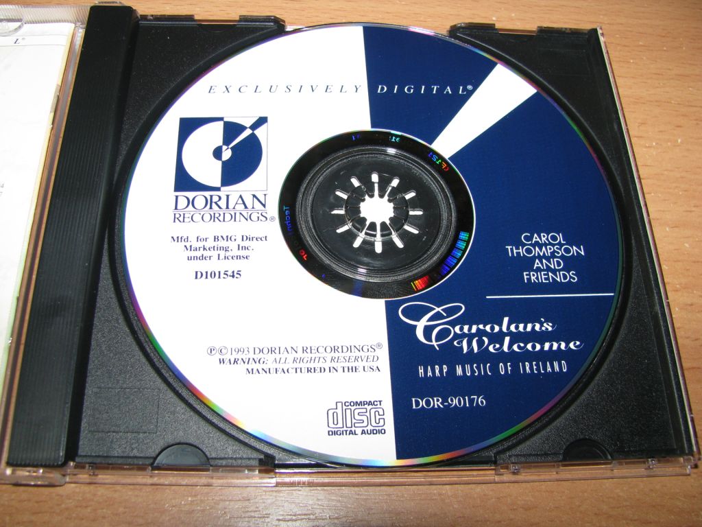 CAROL THOMPSON ‎- Carolan's Welcome  (1993 Dorian Recordings ‎USA) - фото фото фото 2