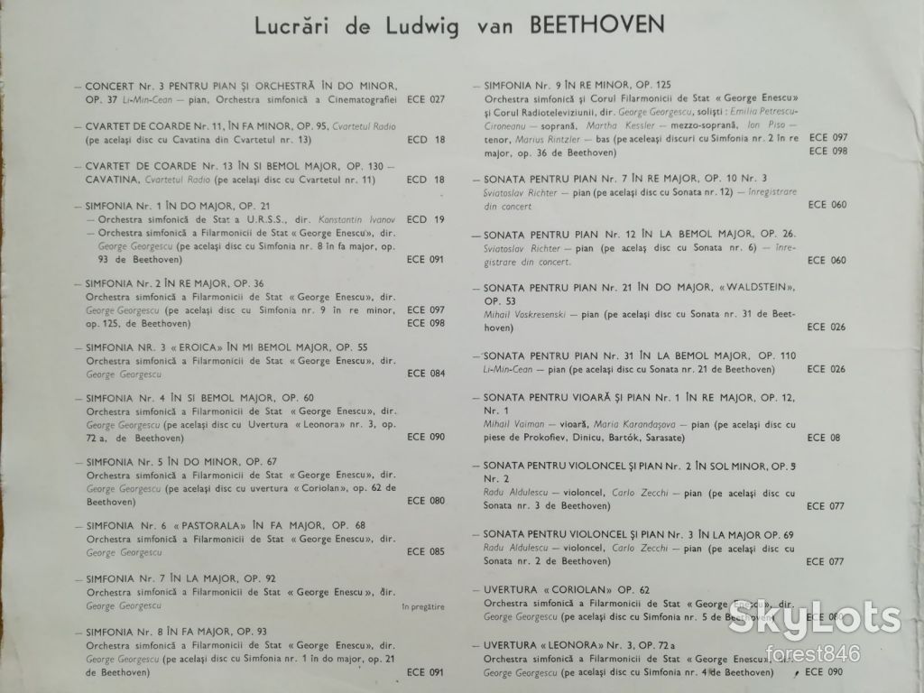 Ludwig van Beethoven-Henryk Szeryng-Ex, Румунія - фото фото фото 2