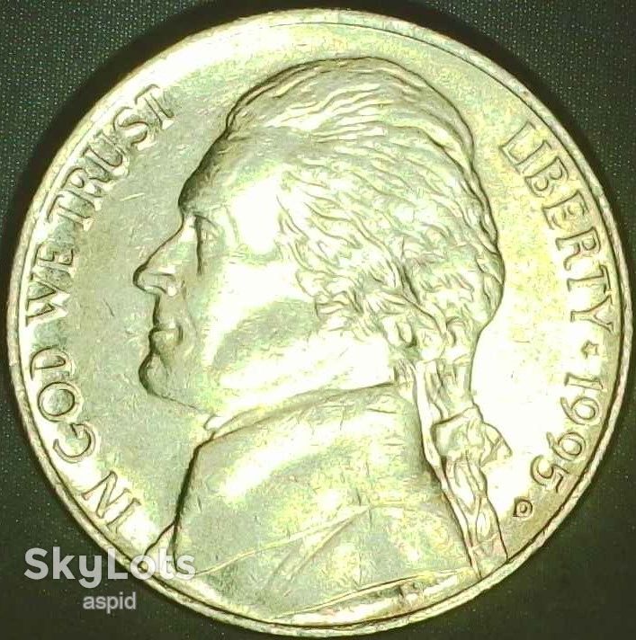 США 5 центів, 1995 D Джефферсон Нікель [3.87] - фото фото фото 0