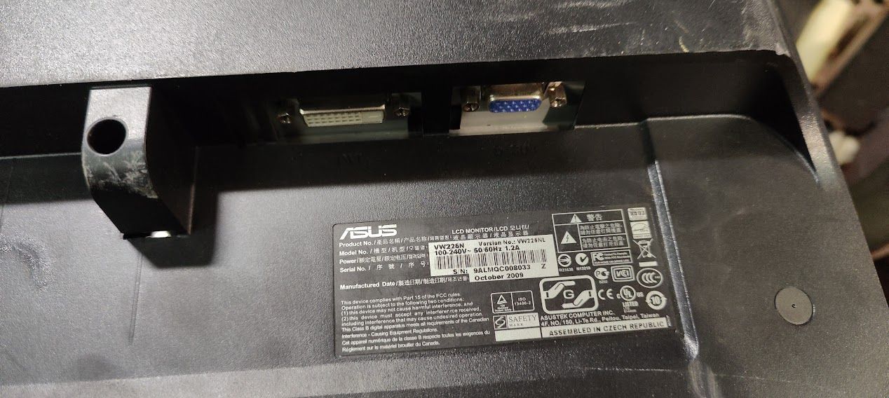 Широкоформатный ЖК-монитор с DVI 22 дюйма ASUS VW225NL № 23050434 - фото фото фото 2