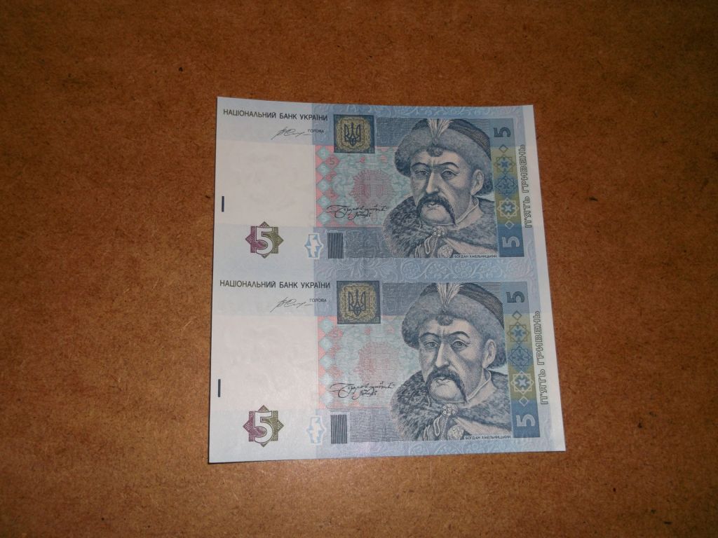 5 гривень,  2015 р UNC , спарка - фото фото фото 0