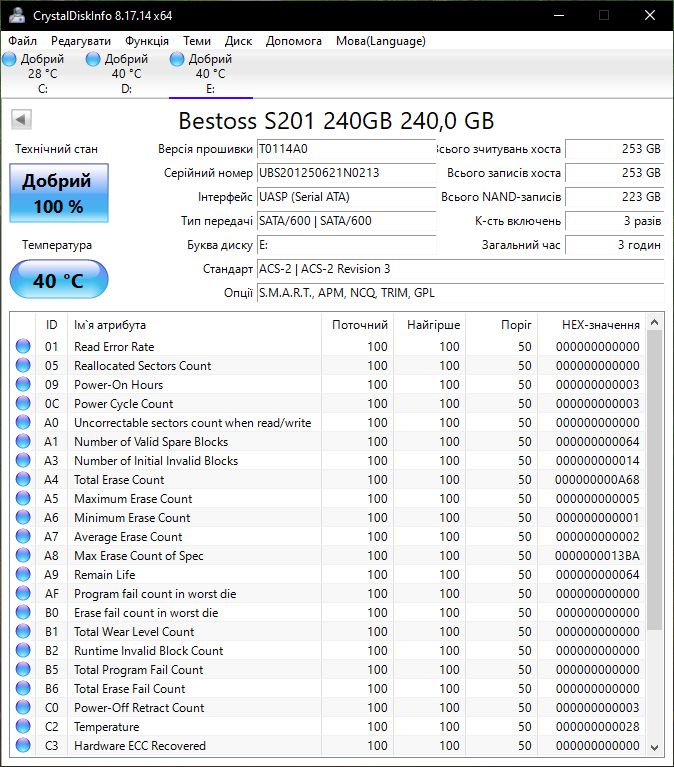 SSD Bestoss 240GB 2.5" SATAIII SATA3 ССД 240гб сата3 для ноутбука ПК - фото фото фото 5