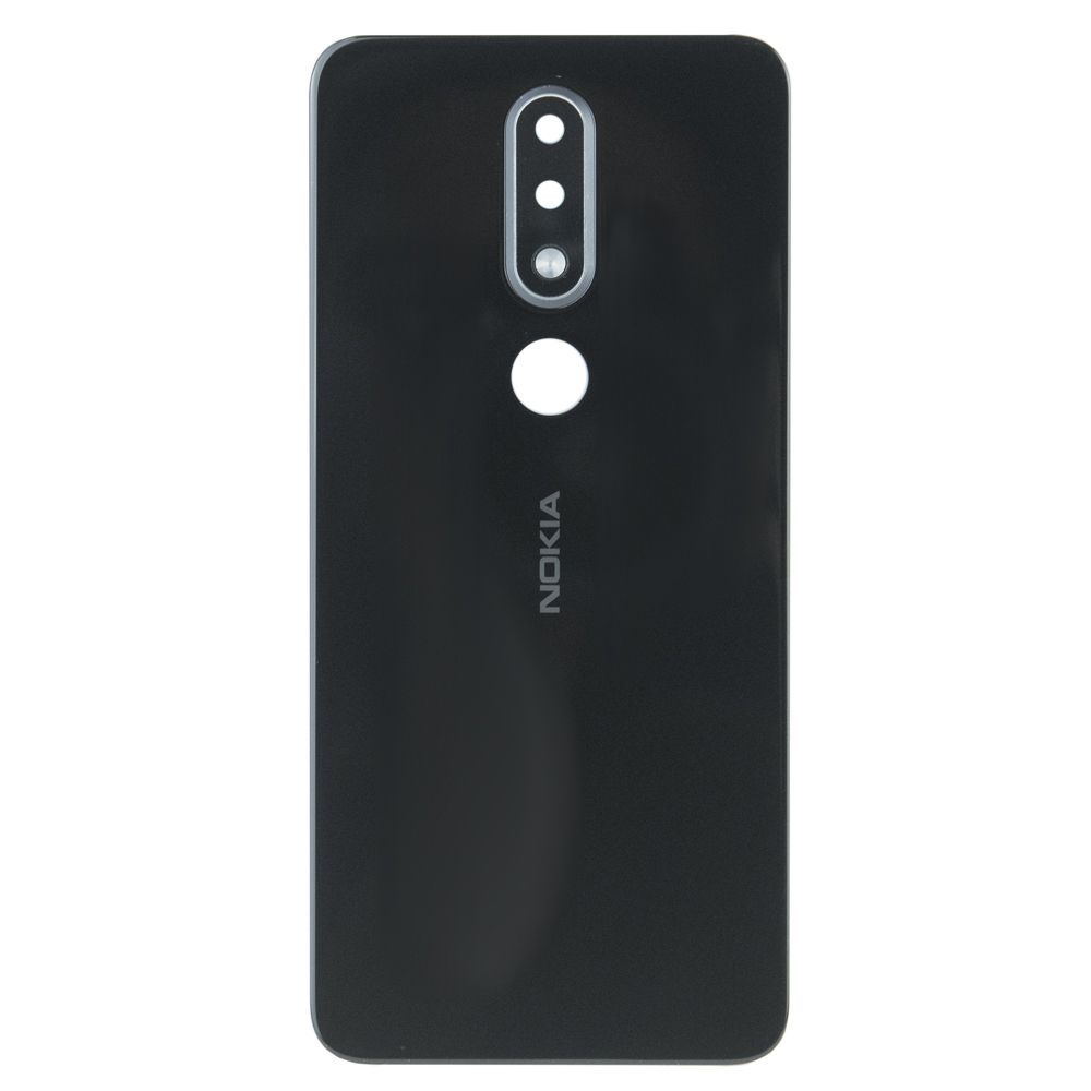 Задня частина корпусу Nokia 6.1 Plus / Nokia X6 Black  (з склом камери) - фото фото фото 0