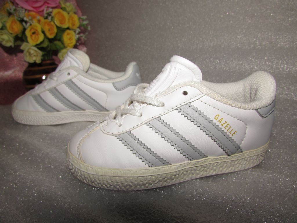 БЕЛЫЕ КРОССОВКИ ~ ADIDAS ~ GAZELLE ИНДОНЕЗИЯ р 23 / 14 см - фото фото фото 1