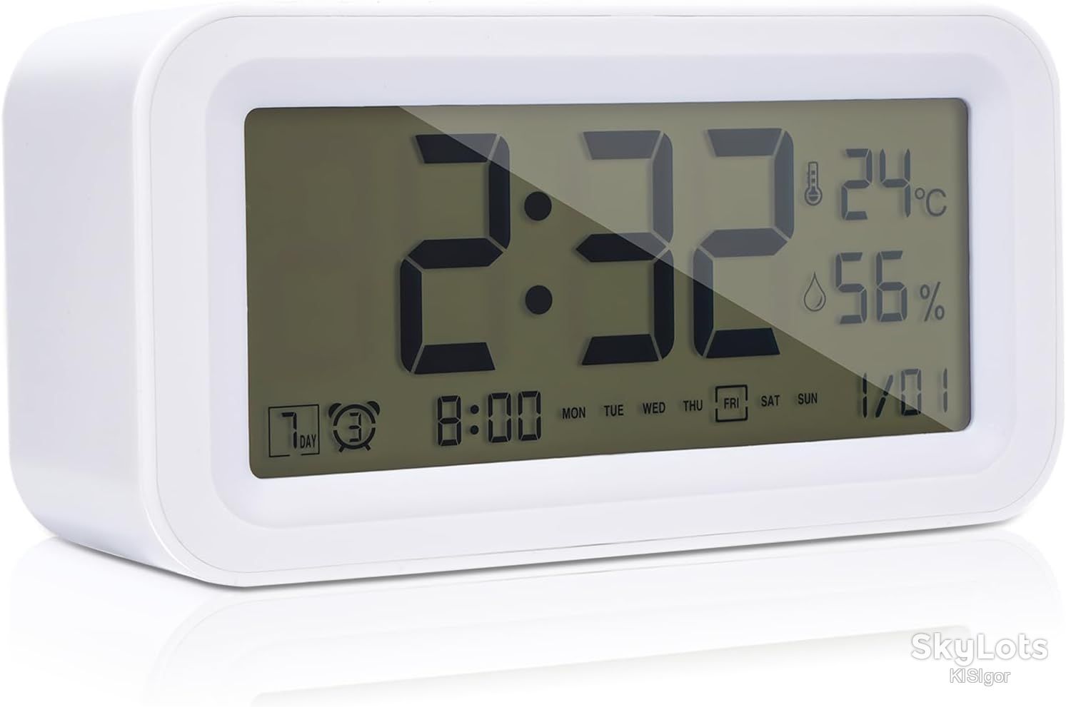 Цифровий настільний годинник-будильник Time Alarm Clock *80934 - фото фото фото 3