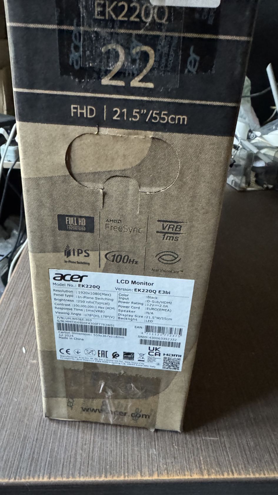 №6 Монітор 22" Acer EK220Q з 1 грн - фото фото фото 4