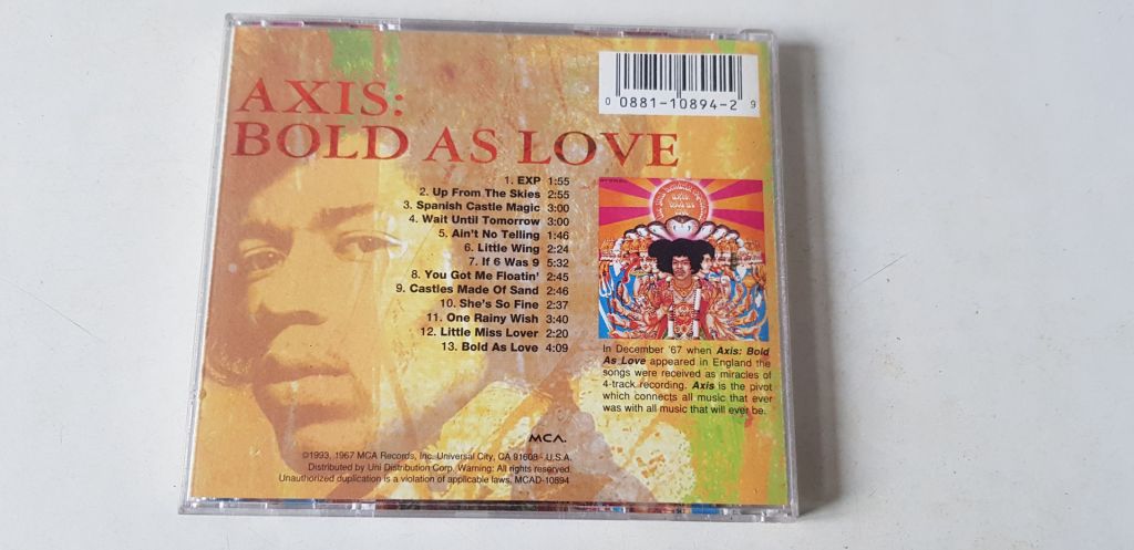 The Jimi Hendrix Experience Axis: Bold As Love CD фірмовий - фото фото фото 1