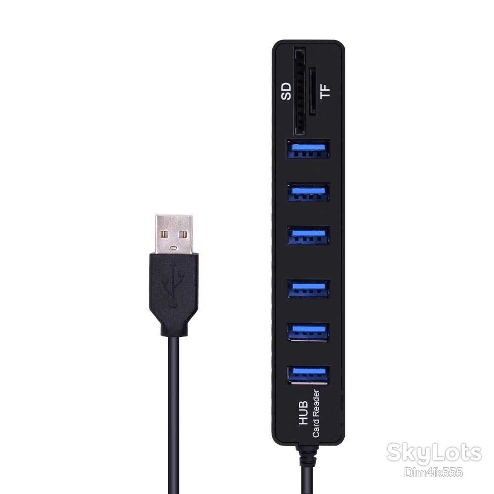 USB хаб 6 USB 3.0 картридер микро SD / TF - фото фото фото 7