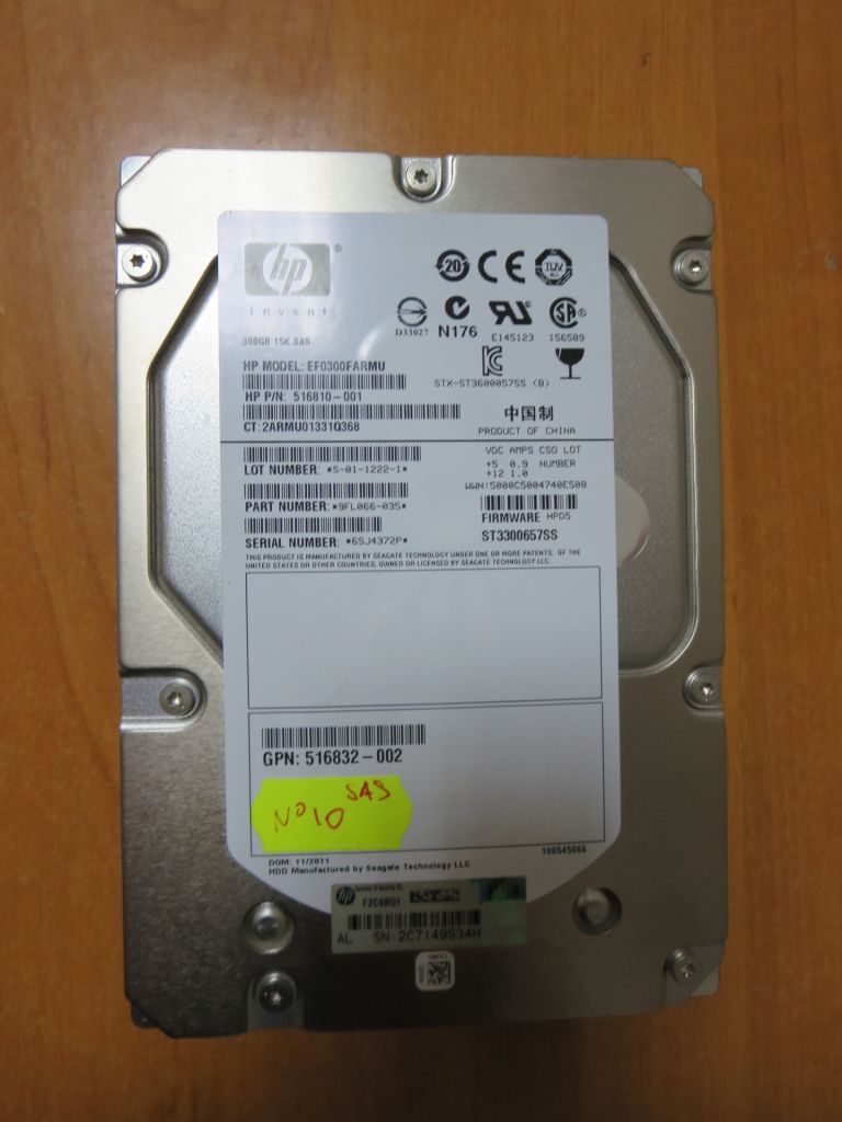Жесткий диск 3.5 HDD SAS  HP EF0300FARMU  300 Gb №10 - фото фото фото 0