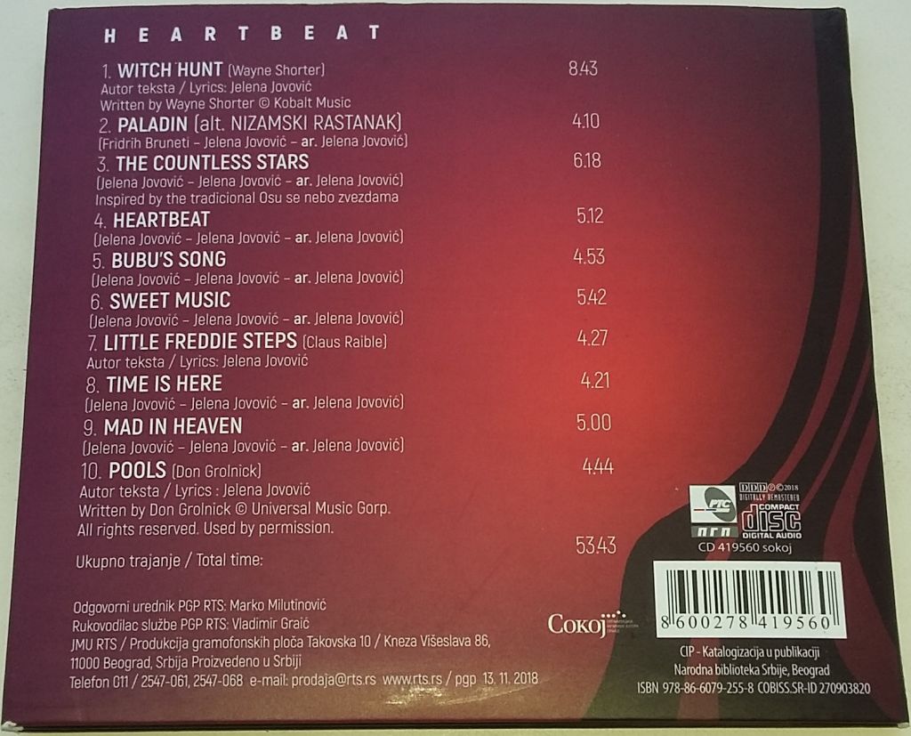 JELENA JOVOVIC Heartbeat CD Serbia - фото фото фото 2