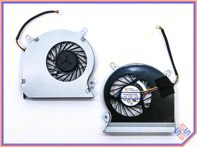 Вентилятор для MSI GE60, 16GX, 16GA (PAAD06015SL) (0.55A 5VDC A166) 3pin. - фото фото фото 0