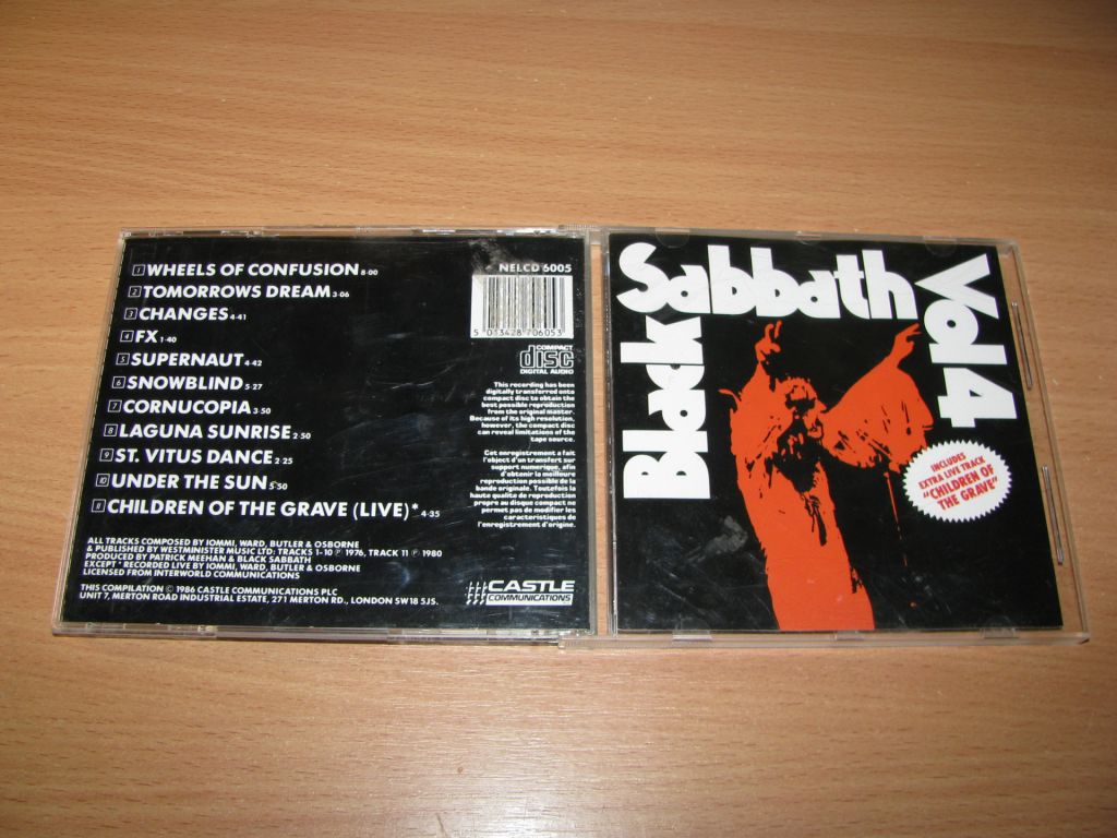 BLACK SABBATH - Vol 4     (1986 Castle 1st press,France) - фото фото фото 0