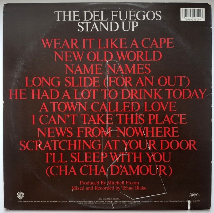 The Del Fuegos - Stand Up - 1987.  (LP). 12. Vinyl. Пластинка. USA. - фото фото фото 1