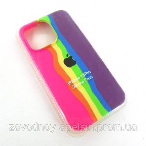 IPhone 13 Pro Чехол силиконовый Радуга Rainbow - фото фото фото 1