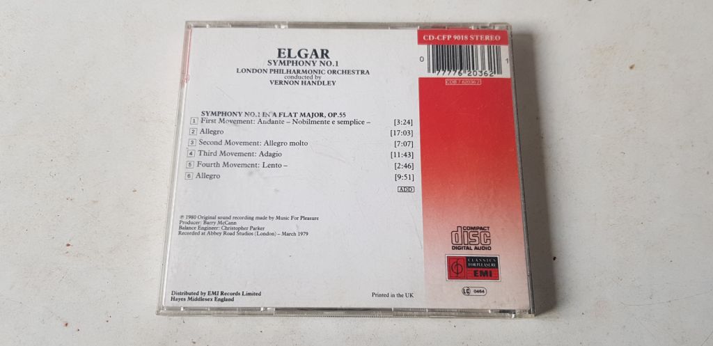 Elgar Symphony No.1 CD фірмовий - фото фото фото 1