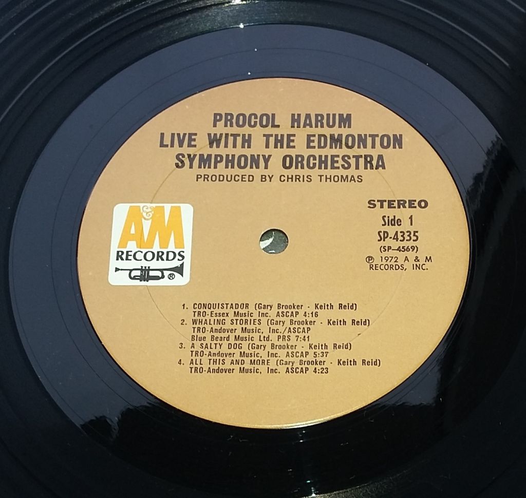 PROCOL HARUM Live - In Concert With The Edmonton Symphony Orchestra LP VG-/VG+ - фото фото фото 2