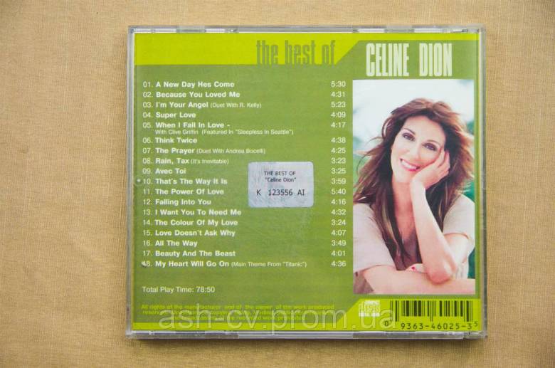 Музичний диск CD. CELINE DION - The best of - фото фото фото 2
