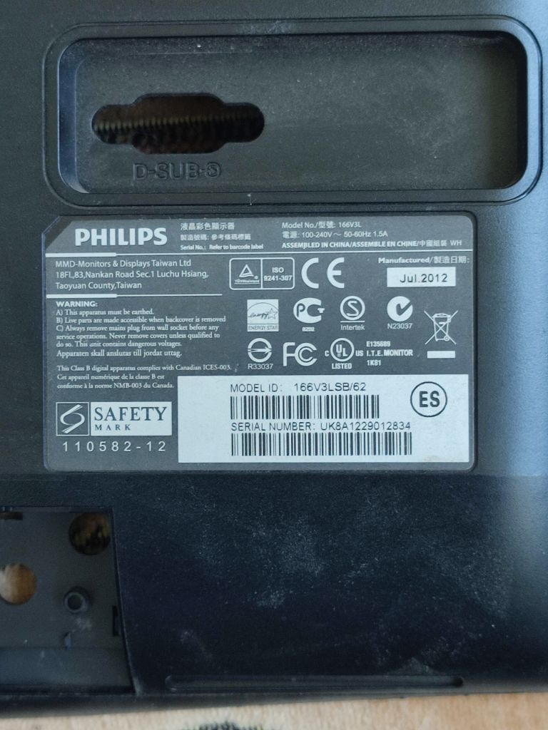 Підставка нога монітора Philips 166V3L - фото фото фото 3