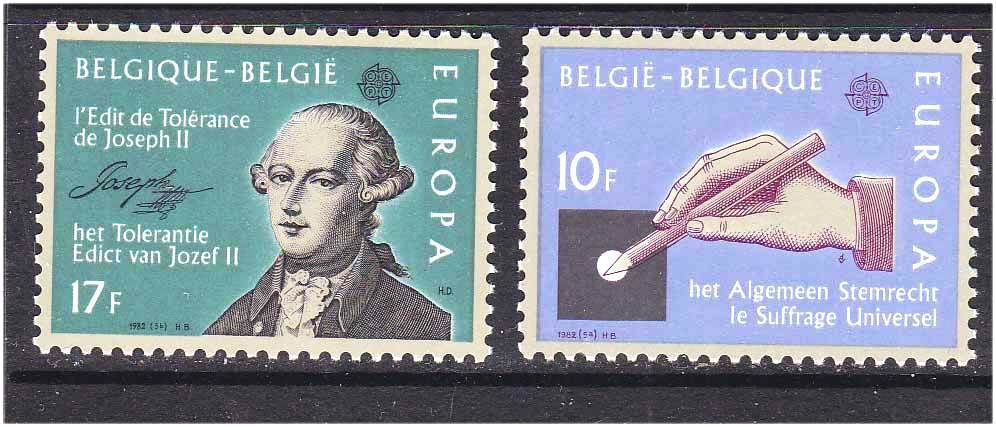 ZM  Бельгия 1982 г MNH - личности - фото фото фото 0