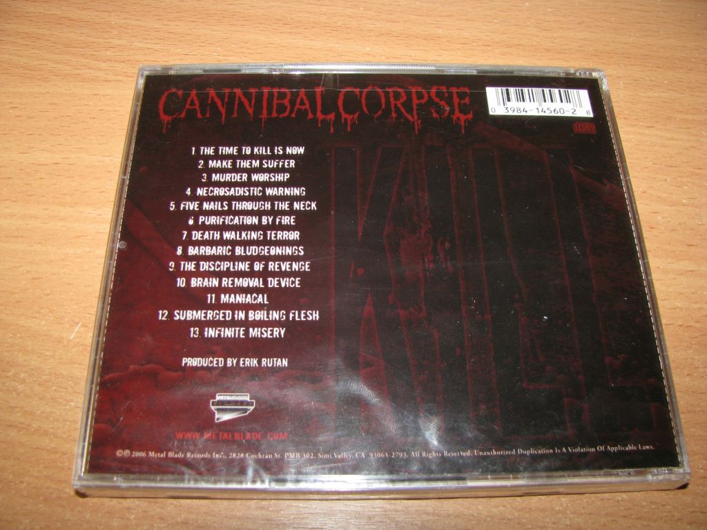 CANNIBAL CORPSE - Kill  (2006 Metal Blade 1st press USA) SEALED - фото фото фото 1