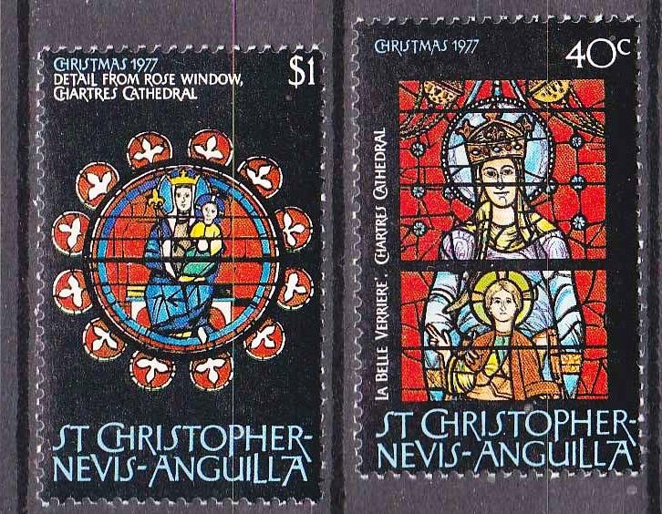 NM Искусство . Ст.Кристофер Невис Ангилья  1977 г  MNH - Рождество - фото фото фото 0