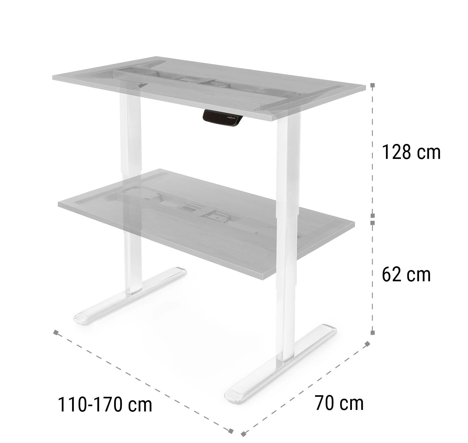 Лот№7100. Комплект для електрорегулювання висоти столу OneConcept Multidesk 10034476    ,привезено з Німеччини. - фото фото фото 2