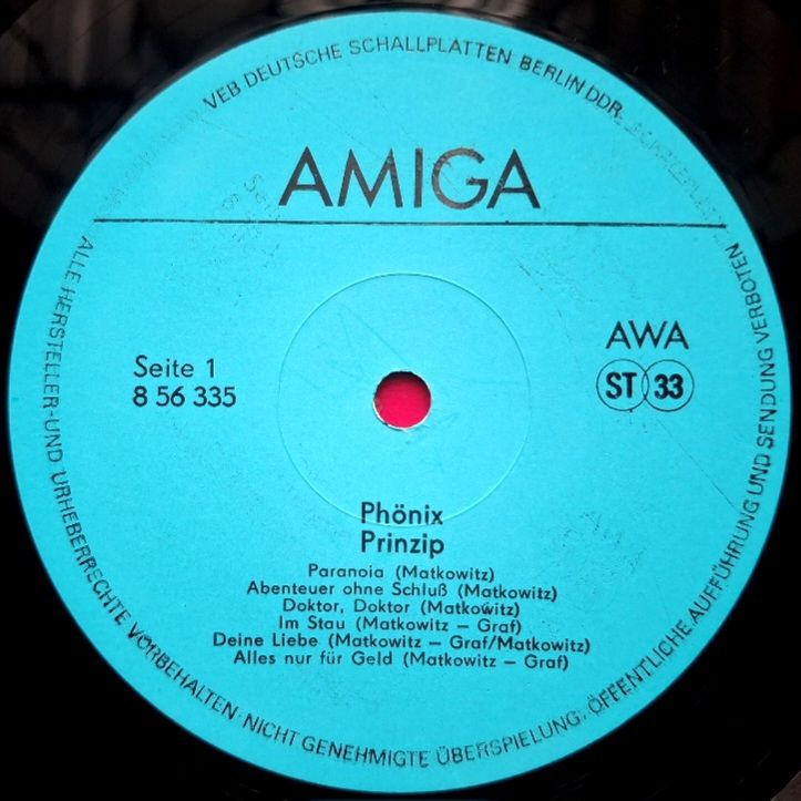 Prinzip - Phonix - 1988.   (LP). 12. Vinyl. Пластинка. Germany. - фото фото фото 2