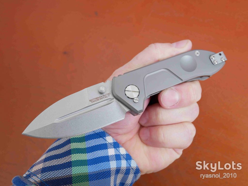 Extrema Ratio Frame Rock, D2 Stonewash, Titanium, Replica, Outdoor, Tactical, Frame Lock - фото фото фото 4